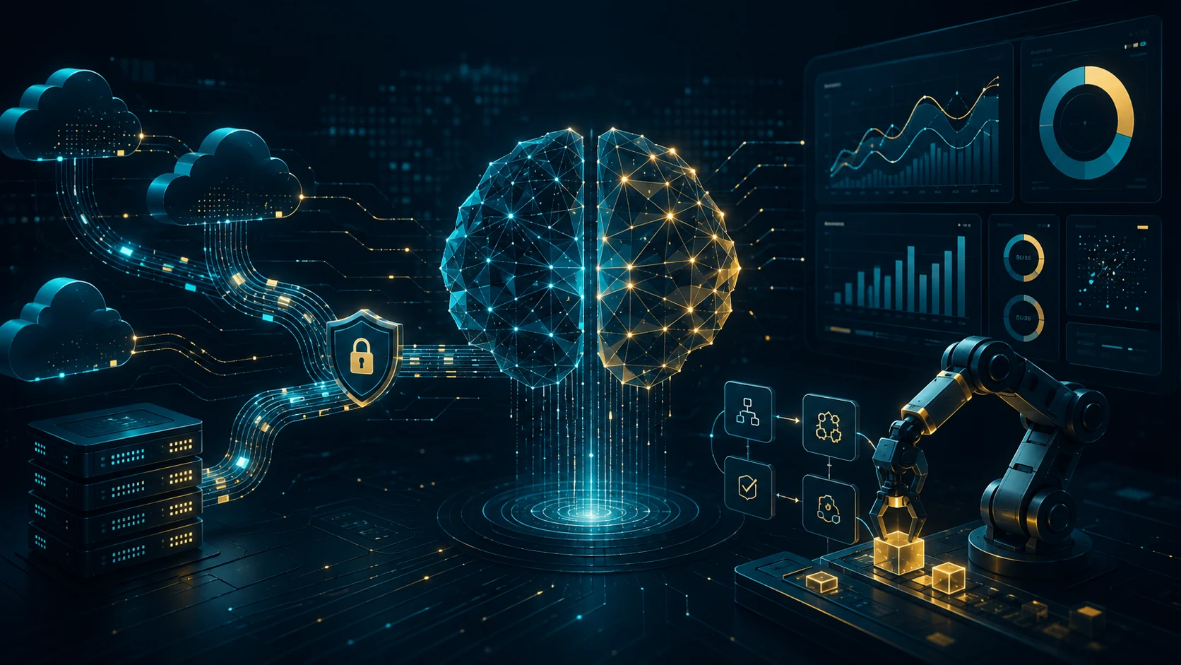 Business transformation consulting platform connecting enterprise data, AI and automated workflows